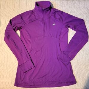 Adidas Long Sleeve Athletic Half Zip Running Activewear Pullover